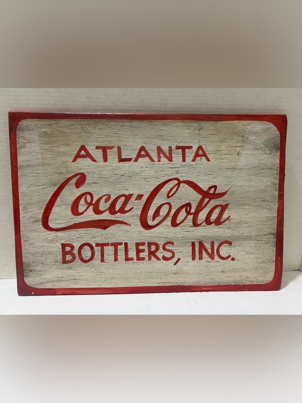 ATLANTA Coca Cola BOTTLERS, INC. Cool Vintage Sign 18”x12”